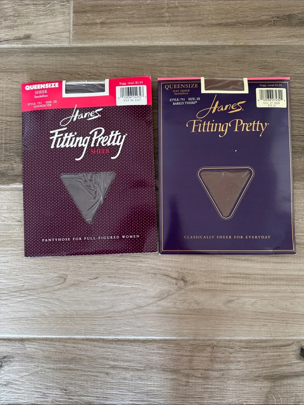 New Lot of 2 Hanes Fitting Pretty Sheer Queensize Pantyhose 2X